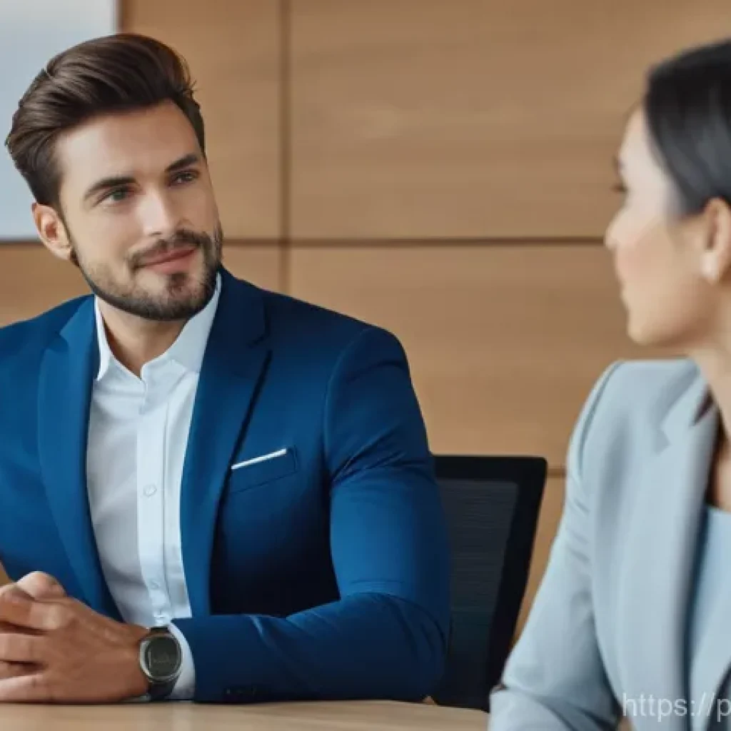 무역협상 시 상대방 심리 파악하는 법 - **Observing Subtle Body Language:**
    "A photorealistic image of two business professionals, a div...