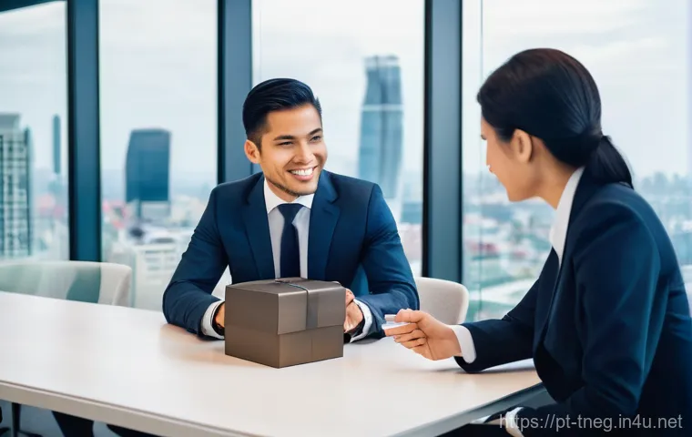 무역협상 실무에서 발생하는 윤리적 딜레마 - **Prompt 1: Cultural Diplomacy in Global Business**
    A bright, professional conference room with ...